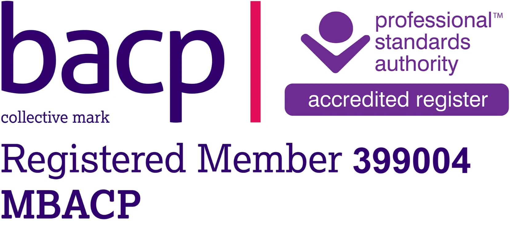 BACP Registered Member badge indicating accredited counselling standards