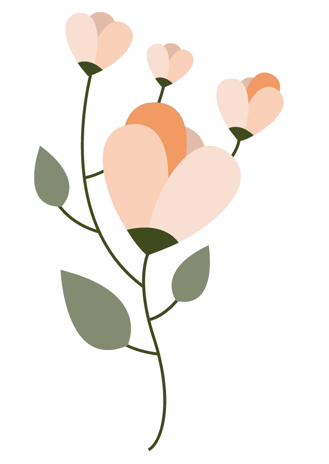 Botanical flower illustration used to create a calm and soothing atmosphere